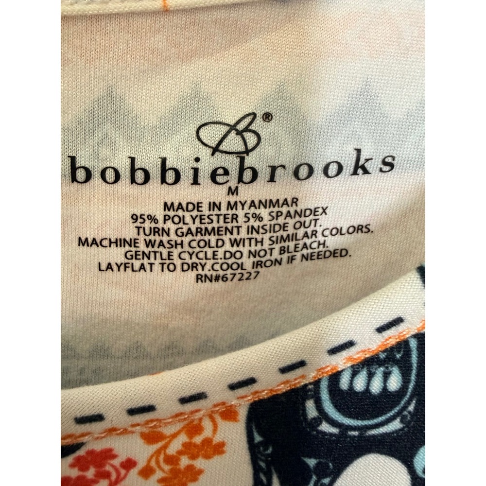 Bobbie Brooks Midi Dress M Multi-Color‎ Elephant Tribal Festival Casual Hippie - Picture 4 of 5